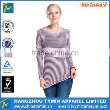 Wholesale soft striped women knitwear