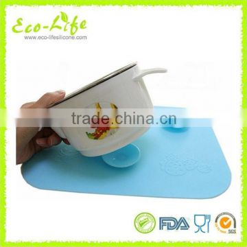 Silicon Magic Baby Bowl Sucker Placemat Anti Slip Desk Mat for Child Dining