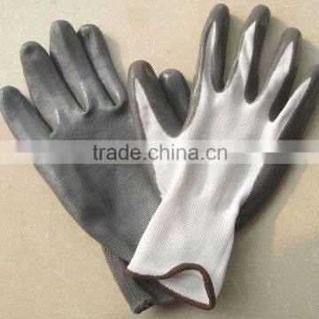 nylon liner with nitrile coating gloves