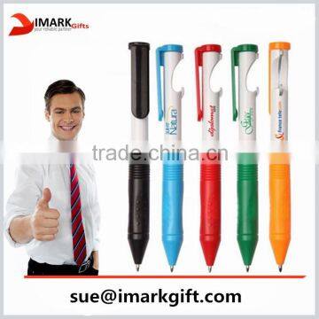 Multifunction plastic ball pen with customized logo and phone holder