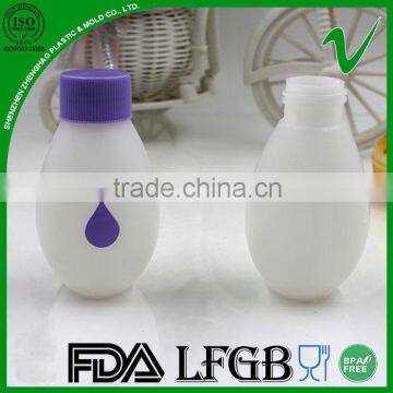 oval hot sale disposable plastic milk bottles with screw cap