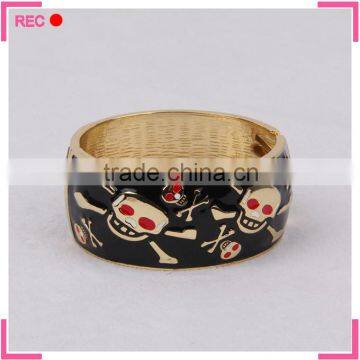 Bracelets and bangles for big wrist, skull decoration girls latest bangles