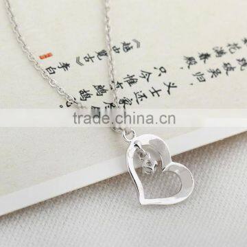 2014 new fashion heart pendant gold jewelry necklace (AM-D0208-B)