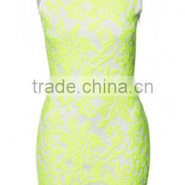 Light Green Wave Striped Sleeveless Dress Slim Dress Fashion photo-2