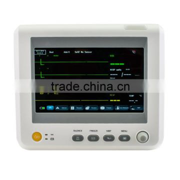 Cheap price 7 Inch Vital Sign Patient Monitor 6 parameter RPM-9000F optional ETCO2 ICU CCU by CE ISO approved