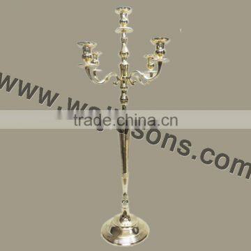 Hot gold candelabra for table top manufactured by Royal De Wajidsons in India