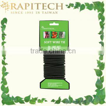 5M Garden Black Light Duty Soft Wire Tie