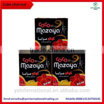 2.5*2.5*2.5cm smokeless mazaya shisha tobacco charcoal