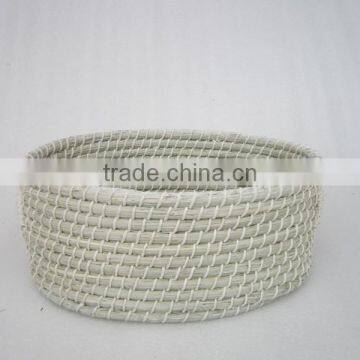 White tough sedge basket, useful for fruit, vegetable containing