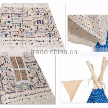 100% Cotton Canvas Kids Playing Teepee With Windows photo-5
