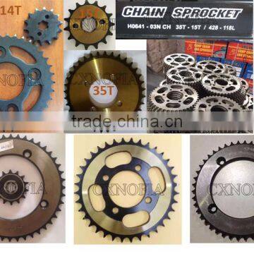 Bajaj Pulsar YBR Discover Chain Sprocket 110CC for Motorcycle Gear Set photo-2