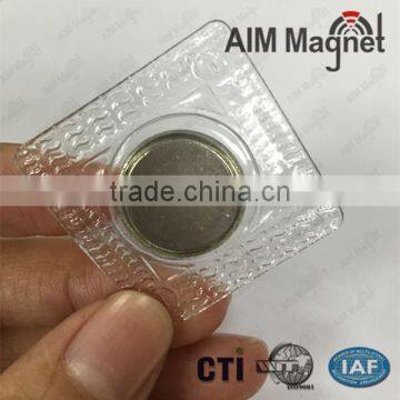 Machine Washable 15*2mm Strong Neodymium Magnet With PVC Film Covered for Clothes photo-2