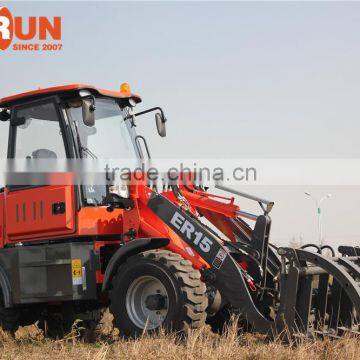 Everun ER15 Small Front Wheel Loader With Grapple Forks/ Wooden Forks photo-6