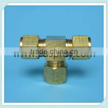 3/8" or 9.52mm Threaded type brass Tee connector in mist system field