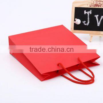 Biodegradable Promation Red Custom Made Paper Bags Packaging Bags With Cotton Handle photo-3