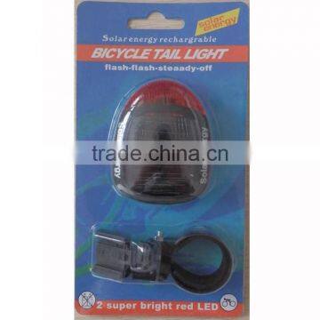 Led Bicycle Light Solar Energy Led Light Rechageable Bicycle Tail Light Rear Light photo-2