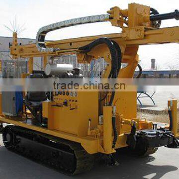 Easy Operation Flow!deep water well drilling rigs with wheel chassis device