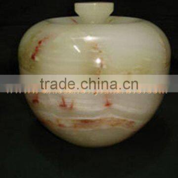 GOOD QUALITY FACTORY PRODUCUNG ONYX CANDY JARS POTS HANDICRAFTS