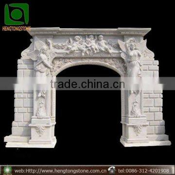 Big White Marble Door Frame With Angel Design