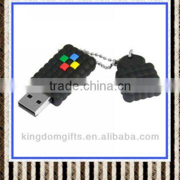 Customed Blocking Popular Silicone USB Keychain