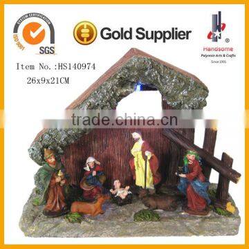10" Resin Craft Christmas Nativity Scene Christmas House Decorations