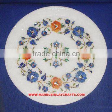 Inlay Round Marble Plate