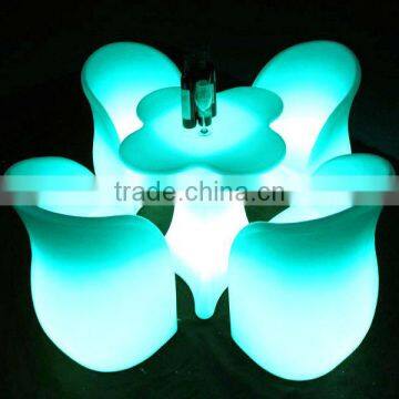 Best Seller Rechargeable 62*66*82cm LED Tables and Chairs for Outdoor Party / Luminous Theme Festival Item