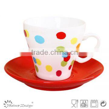 Cup Saucer Handpainting Top Sale Relaxation and Antique Style With Dots photo-2