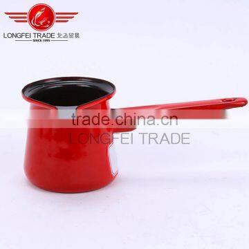 Hot Selling Red Enamel Ceramic Coffee Jug Coffee Pot With Long Handle photo-3