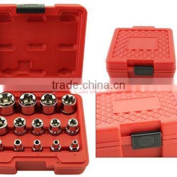 14pcs 1/4 3/8 and 1/2 Drive E-type Socket Set Star Socket Wrench photo-5