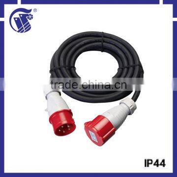 IP44 CEE male connector type high quality spiral extension cord