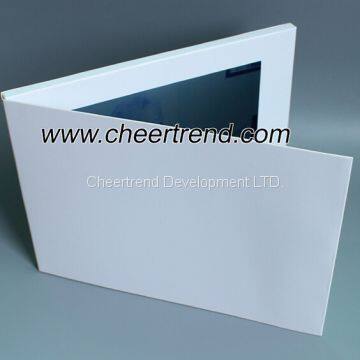 Cheapest Customized Blank White 7”Lcd digital video greeting card, advertising video brochure