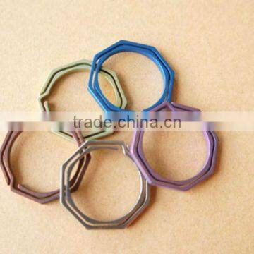 TK-2307 30MM Titanium Alloy TC4 Octagon Key Chain Key Ring photo-3