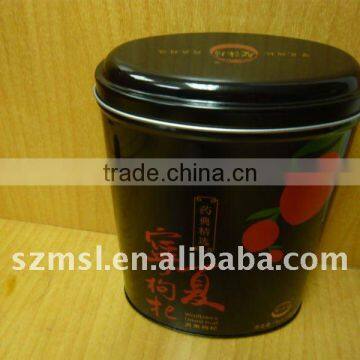 Metal Round Wolfberry Tin Box