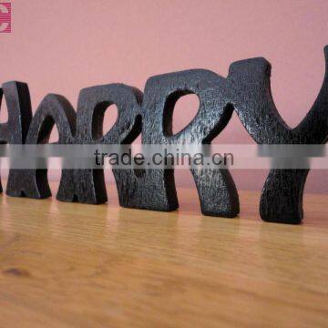 HAPPY wooden letters