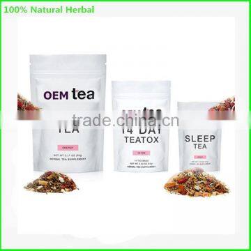 Customized Slimming Tea Bag 28 Day Weight Loss Detox Green Tea Bag