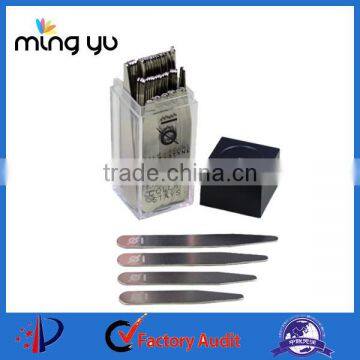 2.2" 2.25" 2.5" 3" Plated Surface Stainless Steel Metal Collar Stays Wholesale