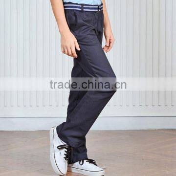 Wholesale Cotton Khaki School Pants With Elastic Waist For Juniors Boys photo-3