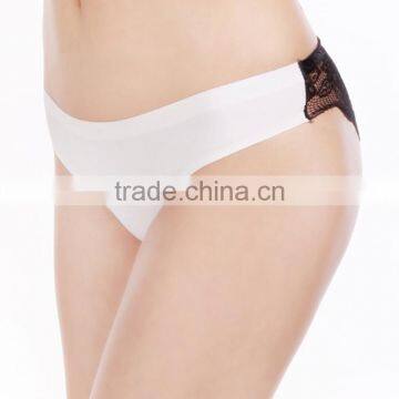 YunMengNi Ladies New Arrival Candy Colors and Transparent Lace Hipster Women Ice Silk Seamless Panty photo-3