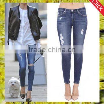 Custom Xxx Usa Sexy Ladies Tight Leggings Sex Photo Women Skinny Elastic Detroyed Jeans