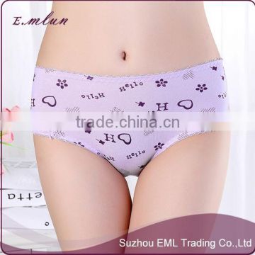 Fancy mid-waist fashion women sexy lingerie combed cotton physical pant