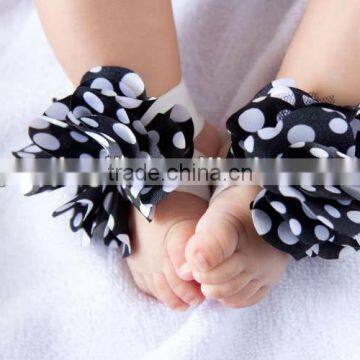 Shabby Flower Baby Barefoot Sandals Newborn Barefoot Sandals baby Barefoot Sandals baby flower shoes children shoes