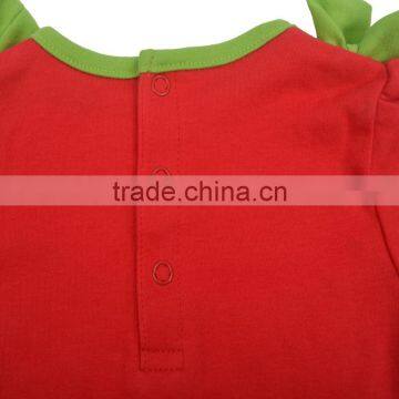 Ruffles Girls Romper Baby Girl Christmas Long Sleeve Bubble Romper photo-5