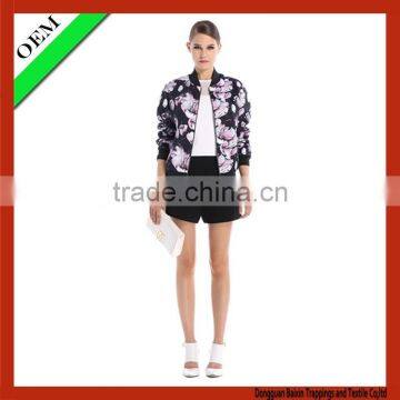 OEM High quality fashion men Hoodie/ women fashion jacket/ women coat with flower print