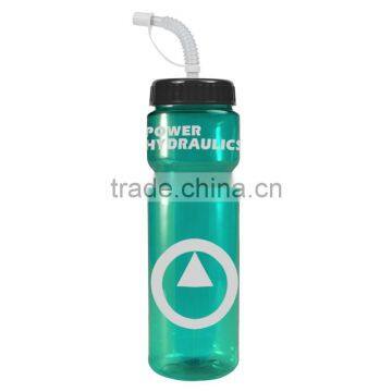 USA Made 28 oz Transparent Sports Bottle With Straw Lid - BPA/BPS-free, FDA Compliant and Comes With Your Logo photo-2