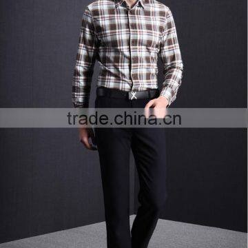 Wholesale Cotton Long Sleeve Plaid Casual Men Shirts Men Clothes photo-4