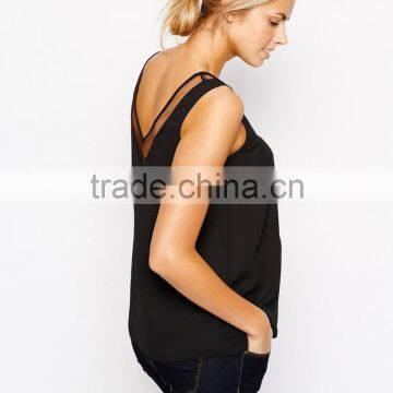 Maternity Vest With Sheer Insert And V Neck 2015 photo-2
