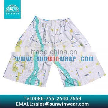 Top quality colorful gradient summer surf swim trunk sublimation 100%polyester cheap beach shorts for men