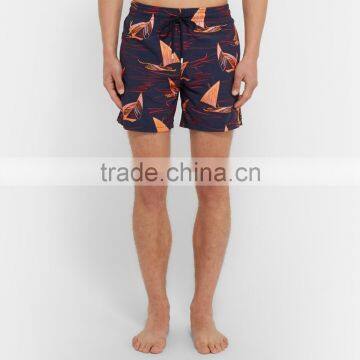 2017 Hot Sale Summer Shorts Men Beach Mid-Length Embroidered Custom Made 100% Nylon Swim Shorts Wholesale photo-2