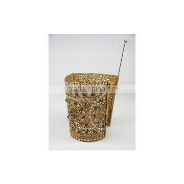 Single Bridal Set Polki And Kundan Big Bangles